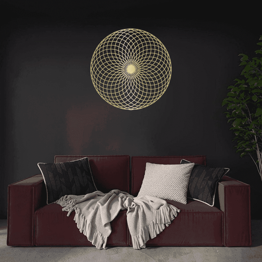 Geometric Wall Art Decor in Living Room