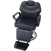 Adjustable PU Leather Barber Chair with reclining backrest and footrest, designed for salon professionals