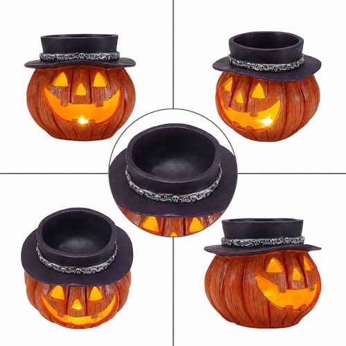 Five views of a Halloween jack-o&