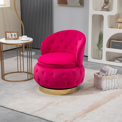 360 Degree Swivel Cuddle Barrel Accent Storage Chairs, Round Armchairs with Wide Upholstered, Fluffy Velvet Fabric Chair for Living Room, Bedroom, Office, Waiting Rooms MLNshops]