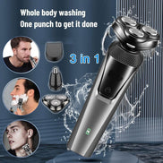 USB Rechargeable 3-In-1 Men's Professional Multi-function Cheek Beard Trimmer Men Nose Hair Cutting Barber Shaver Machine