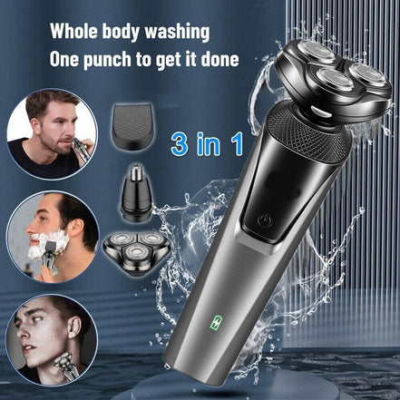 USB Rechargeable 3-In-1 Men's Professional Multi-function Cheek Beard Trimmer Men Nose Hair Cutting Barber Shaver Machine