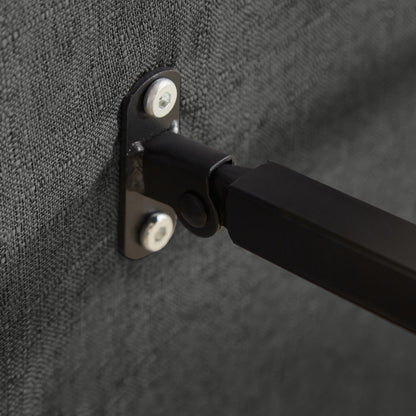 Close-up of metal hinge and screws on the Convertible Sofa Bed Chair, emphasizing sturdy construction and foldable design.