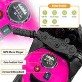 mlnshops 12V Kids Electric Motorcycle with LED Lights
