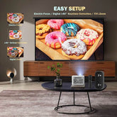 mlnshops Bluetooth Portable Video Projector 1080P 4K