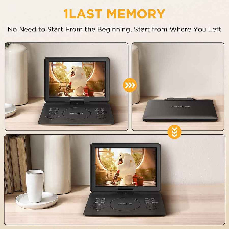 mlnshops Portable DVD Player with Large Screen - 15.6" HD Display