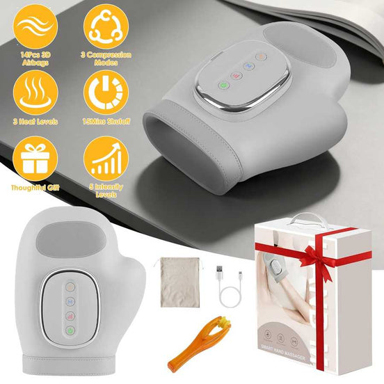 Cordless Hand Massager with 14 Airbags, 3 Massage Modes