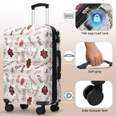 Luggage Set 3 Piece – Hardshell Suitcases with Spinner Wheels and TSA Lock, Lightweight Durable PC+ABS, Vibrant Glossy Expandable Design for Travel (20&