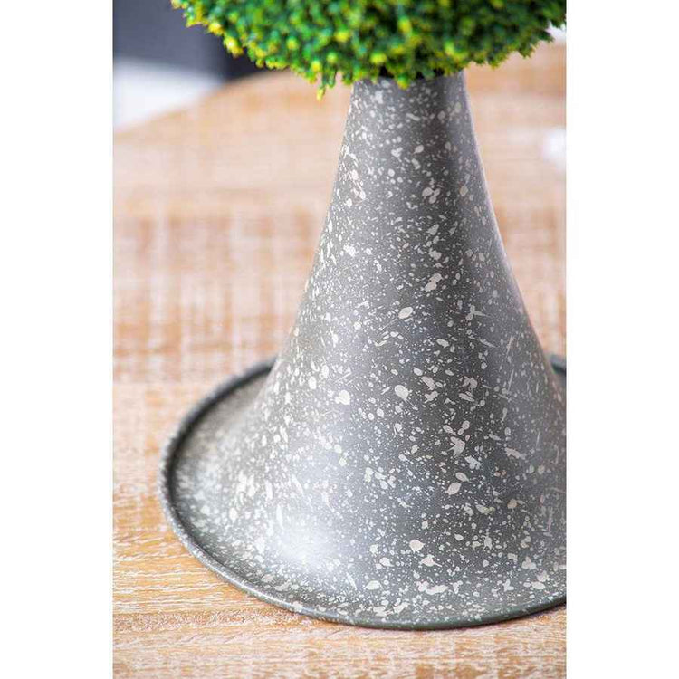 Decorative Boxwood Sphere on Metal Spire Accent
