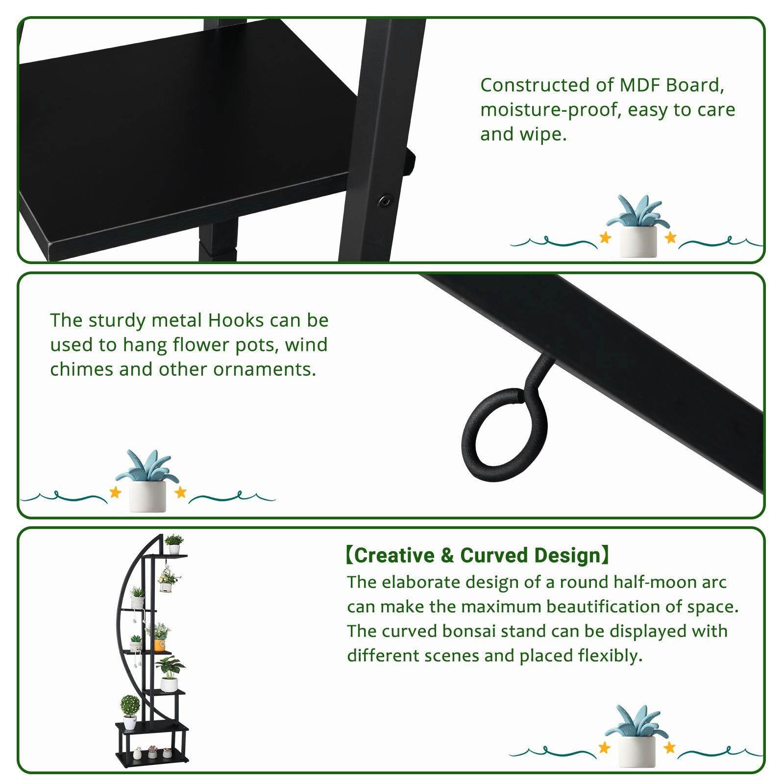 Decorative Indoor Outdoor Plant Holder Stand