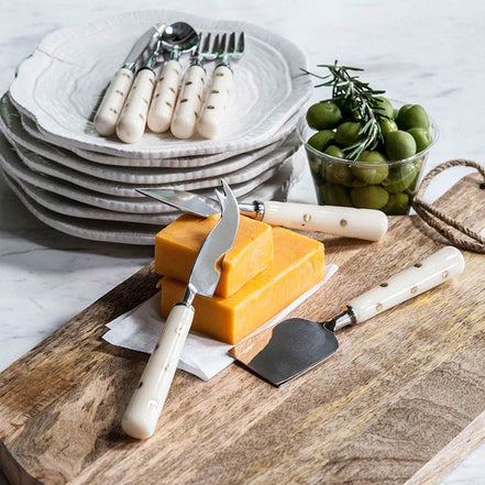 MLNshops Stainless Steel Cheese Knives Trio Set