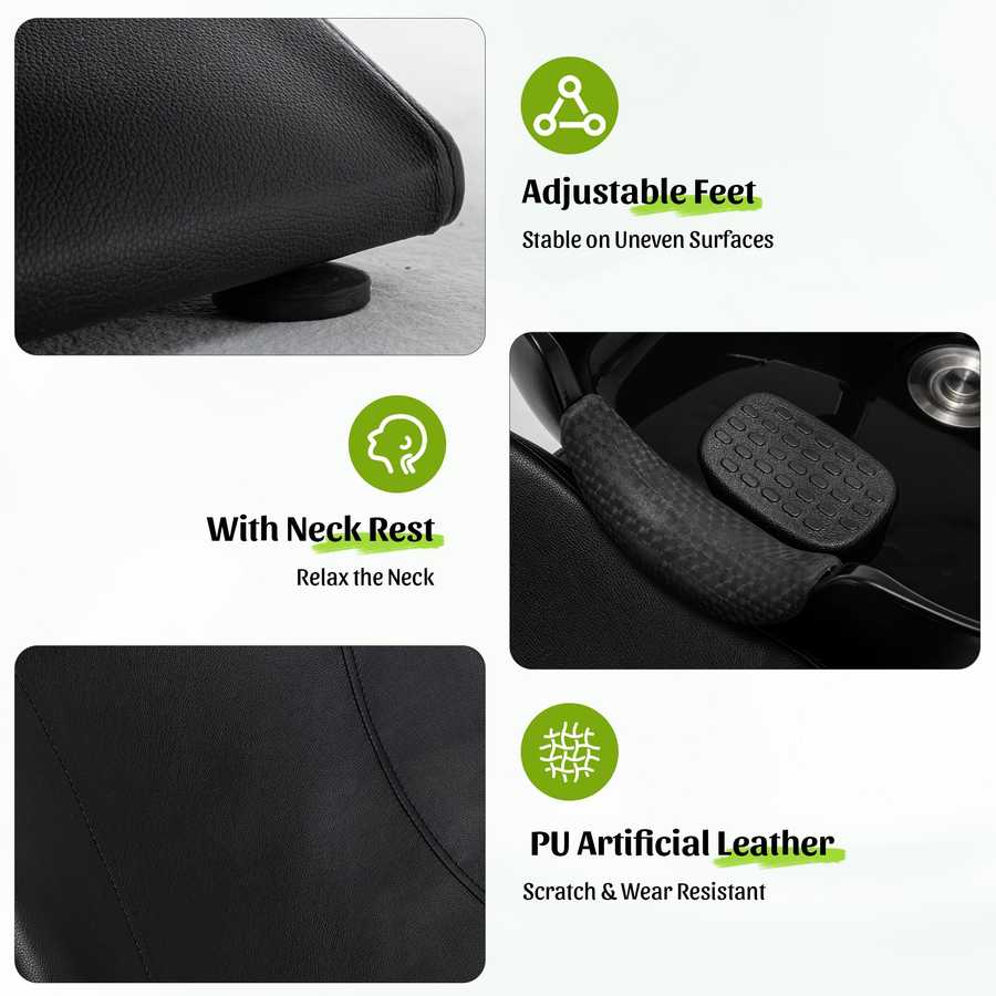Adjustable footrest on salon chair with textured surface