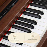 mlnshops Digital Piano with Triple Pedals - Wood Finish