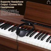 mlnshops Digital Piano with Triple Pedals - Wood Finish