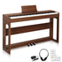 mlnshops Digital Piano with Triple Pedals - Wood Finish Default Title