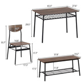MLNshops Dining Room Table with Bench Set