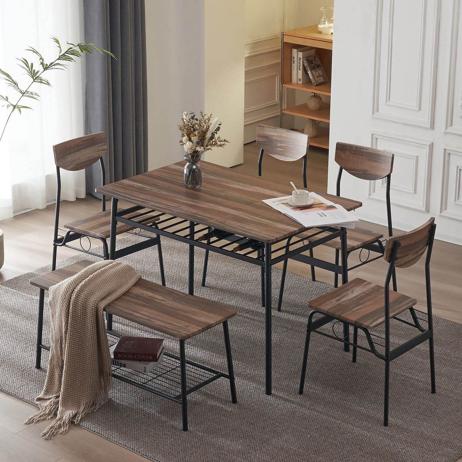 MLNshops Dining Room Table with Bench Set