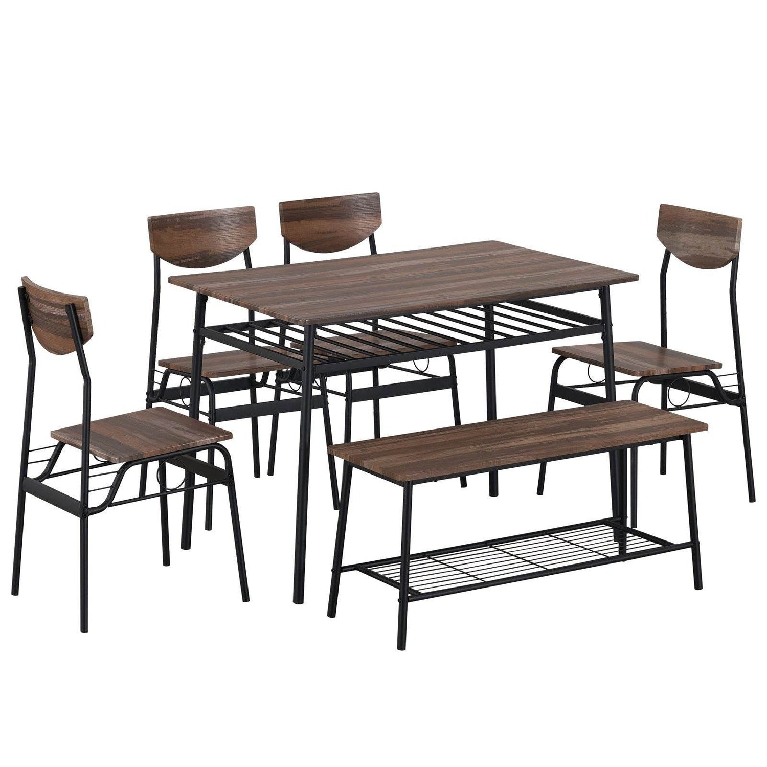 MLNshops Dining Room Table with Bench Set Default Title