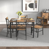 MLNshops Rustic Dining Set for 4 with Sturdy Chairs