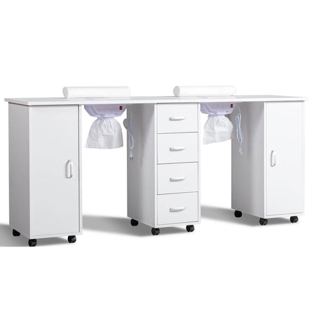MLNshops Double Manicure Table for Professional Use Default Title