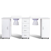 MLNshops Double Manicure Table for Professional Use