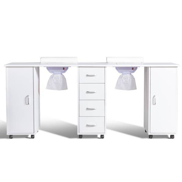 MLNshops Double Manicure Table for Professional Use