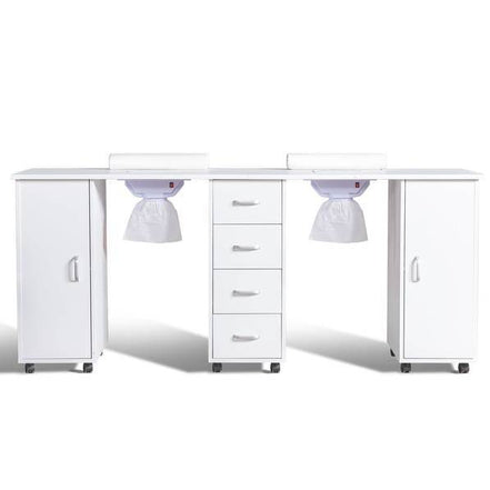 MLNshops Double Manicure Table for Professional Use