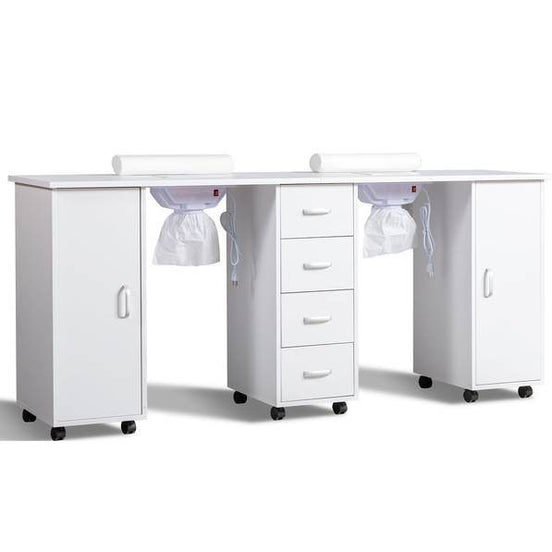 MLNshops Double Manicure Table for Professional Use