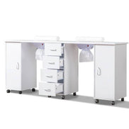 MLNshops Double Manicure Table for Professional Use