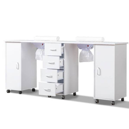 MLNshops Double Manicure Table for Professional Use