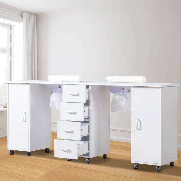 MLNshops Double Manicure Table for Professional Use