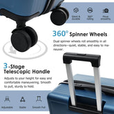 MLNshops Durable ABS Suitcase with TSA Lock Luggage Set