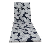 Chair cushion with leaf pattern on a white background