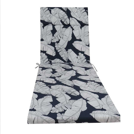 Chair cushion with leaf pattern on a white background