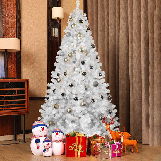 4 ft white Christmas tree with memory wire branches