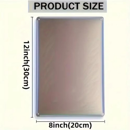 CIFbuy Metal Wall Art Fitness Decoration dimensions displayed as 12x8 inches, suitable for gym or lounge wall decor.