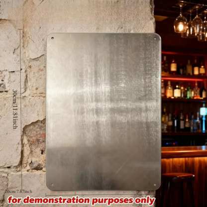CIFbuy Wall Art Decor - Weatherproof Aluminum Art displayed on a rustic stone wall in a bar setting, showcasing its sleek, modern appeal.