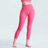 Front view of pink Seamless Tummy Control Yoga Pants showing high waist and ankle-length fit for women’s activewear.