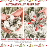 4 ft flocked Christmas tree branches that fluff out automatically