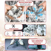 Flocked Christmas tree natural pinecone details