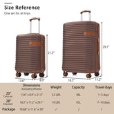 Hardshell Luggage Set with TSA Lock, 360° Spinner Wheels