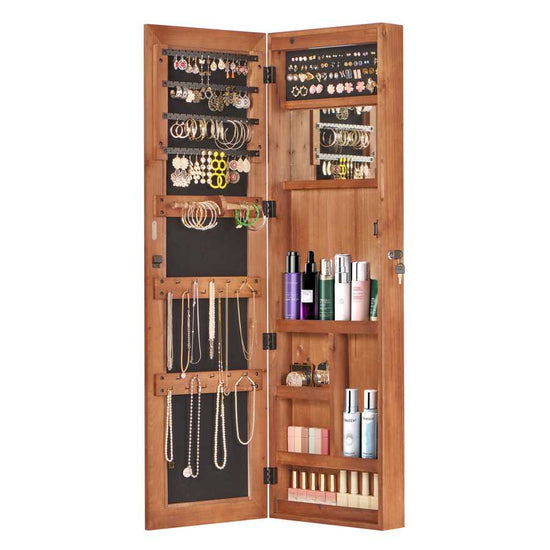 Jewelry Armoire with mirror and jewelry storage