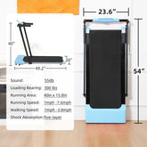 Home treadmill with LED screen for walking and running