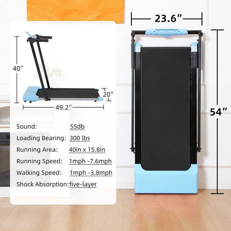 Home treadmill with LED screen for walking and running