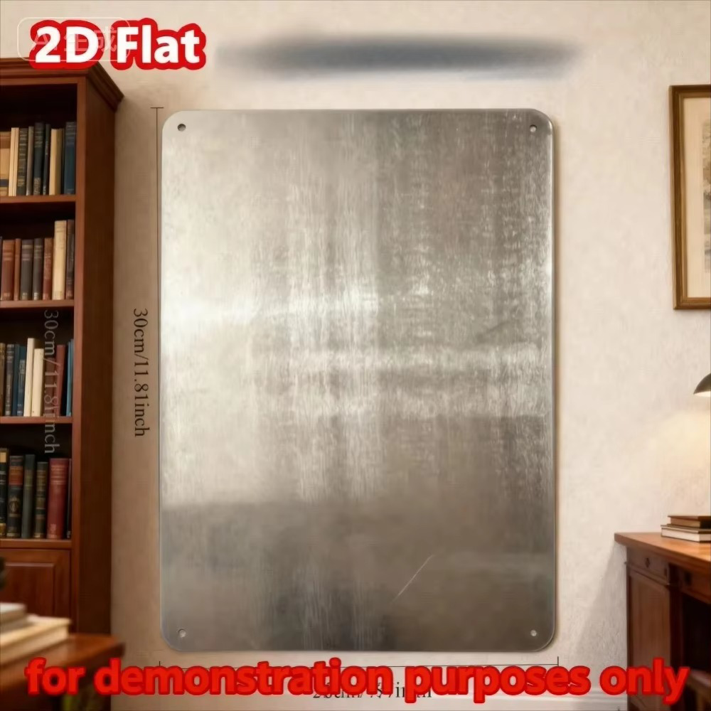 CIFbuy Weatherproof Aluminum Wall Art Decor in 2D flat style, mounted on a home library wall, emphasizing its customizable and durable design.