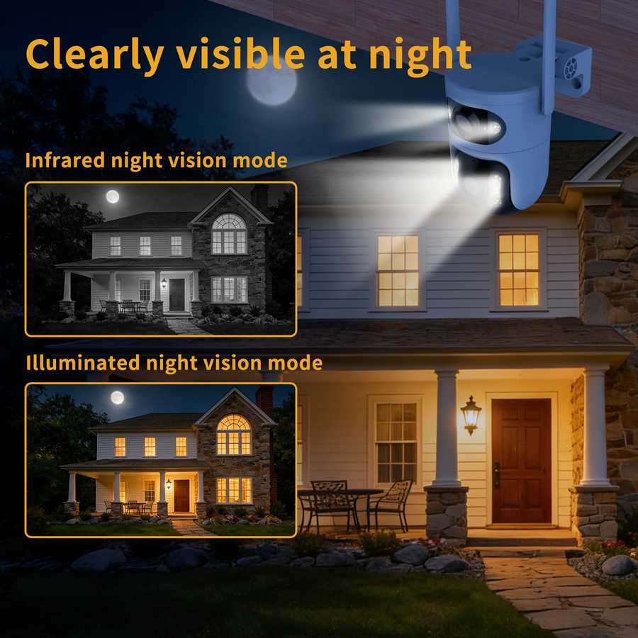 4G dual lens monitoring camera with infrared night vision
