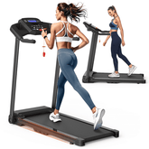 Treadmill with digital control panel and safety clip