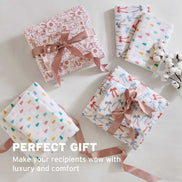 Gift-ready Happy Bows Twin XL Cotton Flannel Sheet Set with ribbon, perfect for holidays or special occasions.