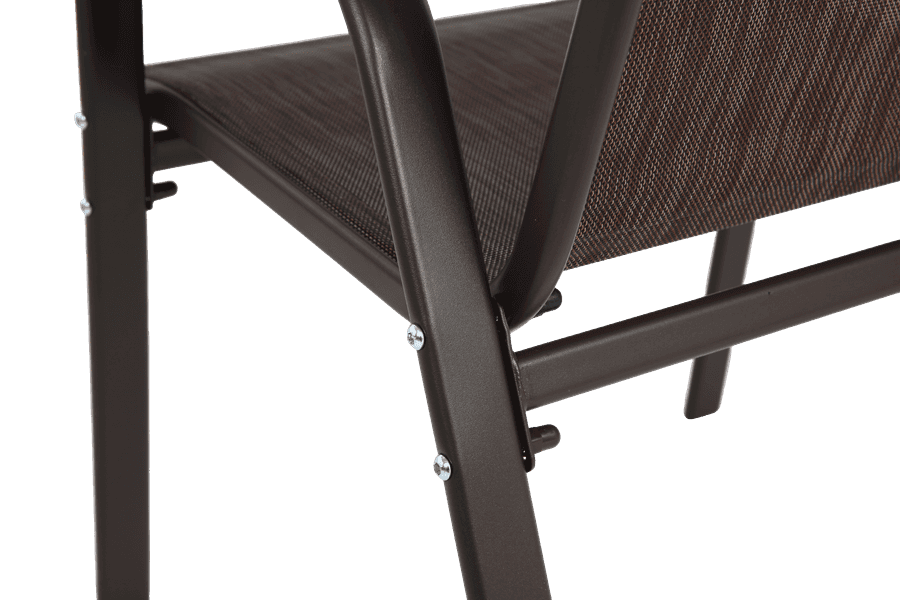 Detail of chair armrest and fabric
