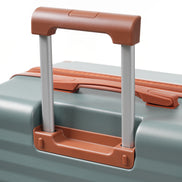 Luggage Sets 5 Piece with Front Opening , Hardside Expandable Carry on Suitcase with Spinner Wheels TSA Lock USB Port Cup Holder Duffel Bag and Toiletry Bag